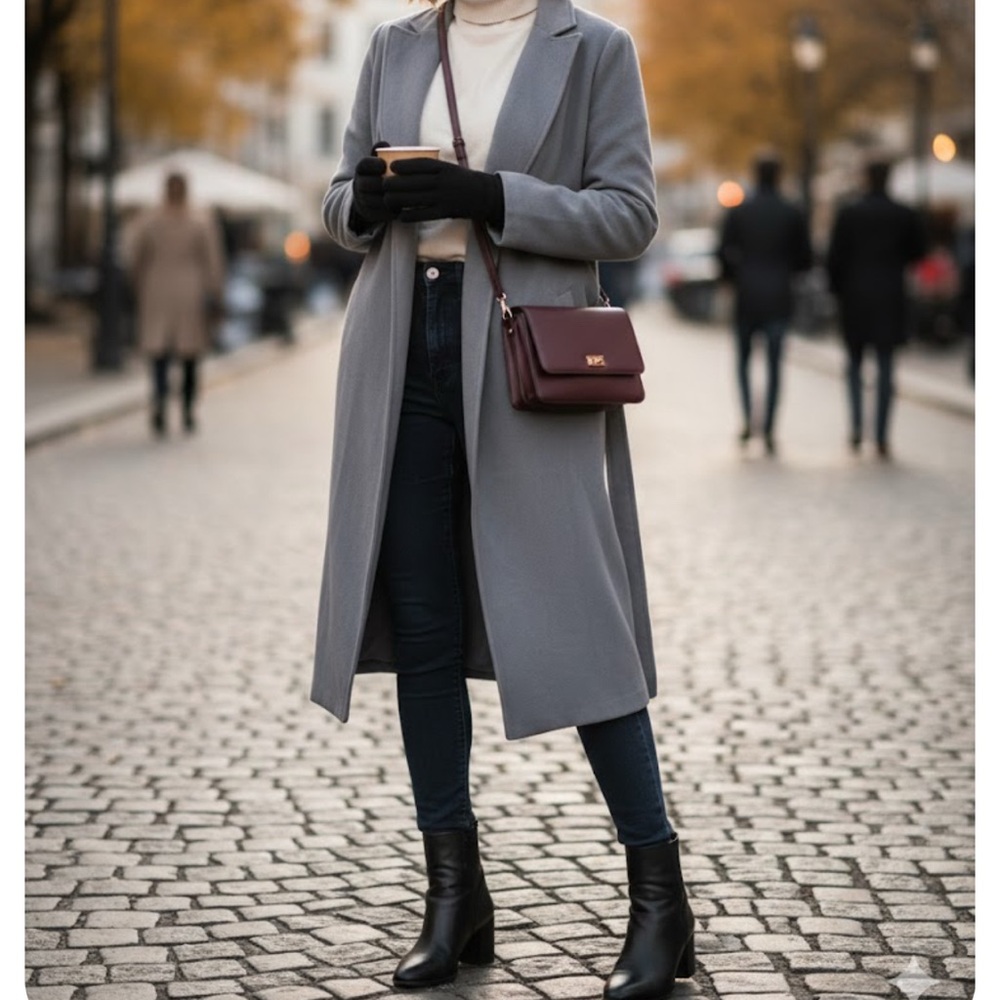 Who What Wear Charcoal Trench Coat